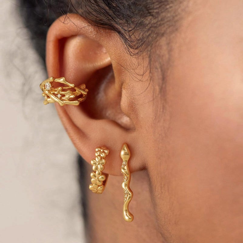 MYEARS Women Ear Cuff Earring Gold Non Pierced Ear Cartilage Clip on Wrap Hoop 14K Gold Filled Tiny Boho Beach Simple Minimalist Delicate Handmade Hypoallergenic Jewelry Gift-Sold as Single/Pair - Image 2